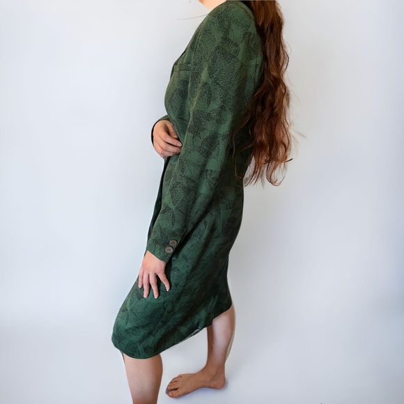 Vtg 100% Wool Dress - Picture 4 of 5